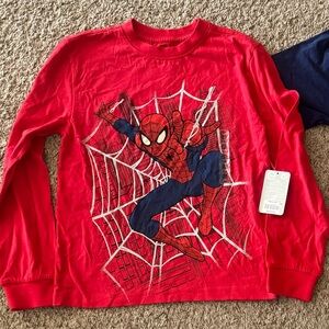 NWT Disney Marvel Spider-Man Red Kids Long-Sleeve Tee